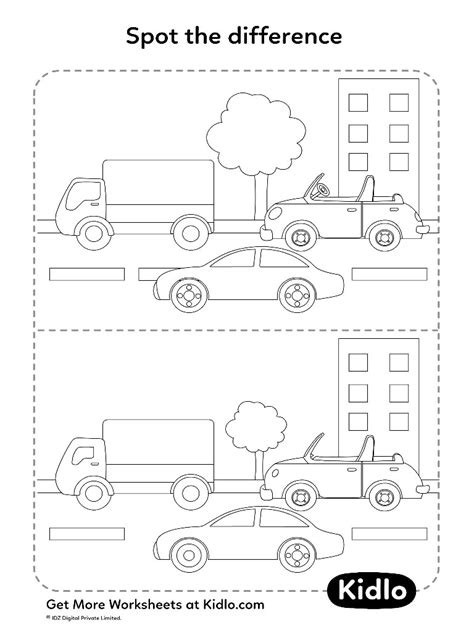Spot The Difference City Matching Activity Worksheet 01