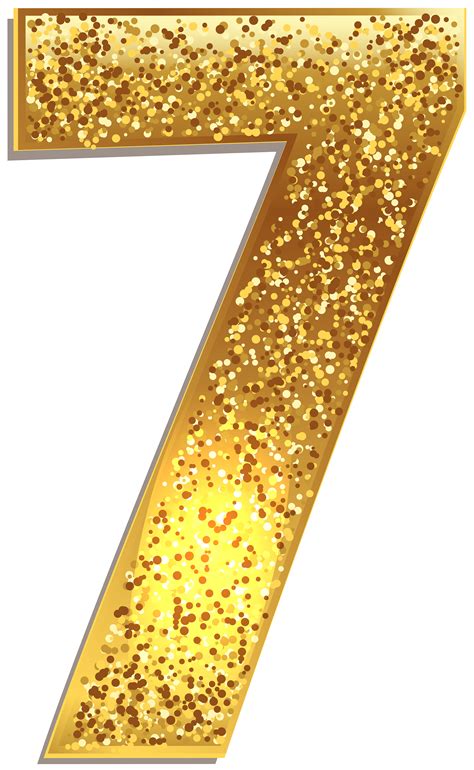 Golden Number Seven Transparent Png Clip Art Image Ga