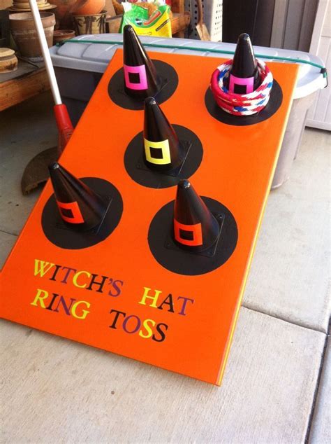 witch s hat ring toss perfect for a neighborhood or trunk or treat party this halloween