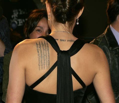 Angelina Jolie Tattoos Tattoo For A Week