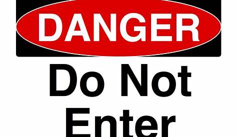 Danger Do Not Enter Sign - ClipArt Best