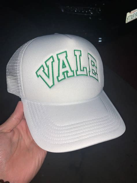 Vale White And Green Vale Trucker Hat Grailed