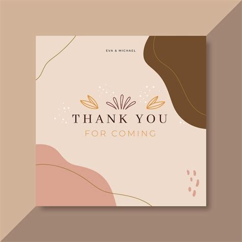 Free Vector Pale Pink Thank You Card