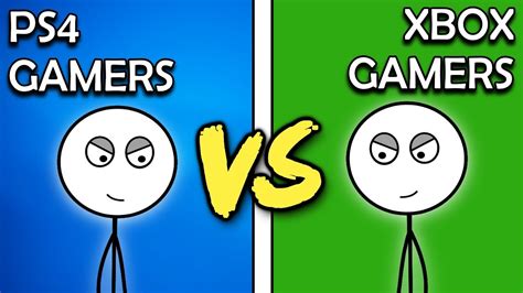 Ps4 Gamers Vs Xbox One Gamers Youtube