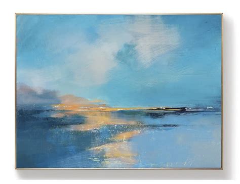 Original Sea Abstract Painting Sky Landscape Canvasocean Etsy Uk