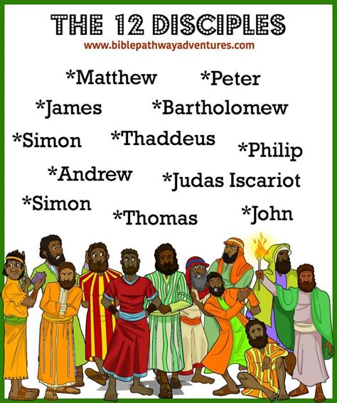 Printable Pictures Of The 12 Disciples