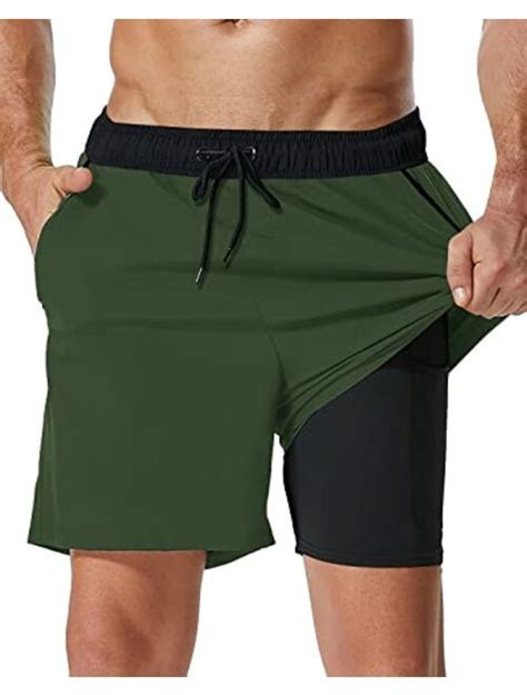 Buy Silkworld Mens Swim Trunks With Compression Liner In Quick Dry
