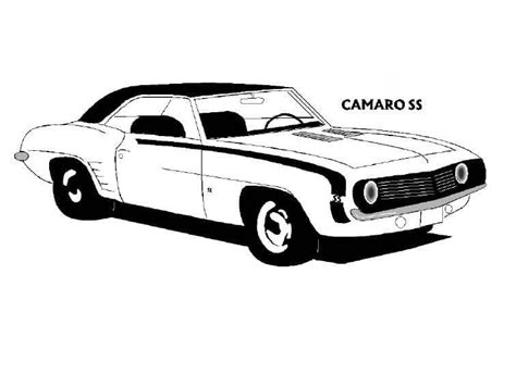 Dibujos De 1969 Chevrolet Camaro SS Para Colorear Para Colorear Pintar