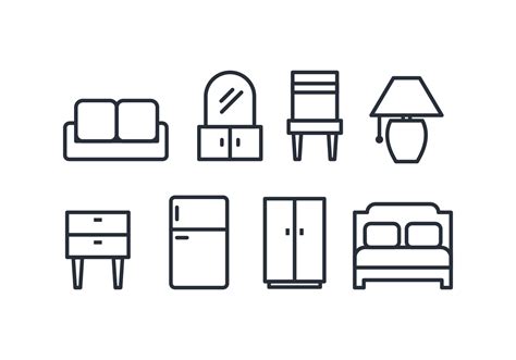 Furniture Icon Pack 157814 Vector Art At Vecteezy
