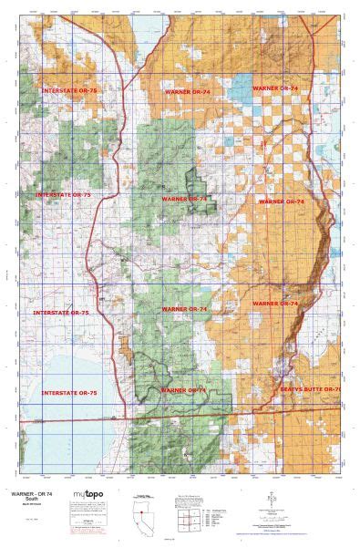 Oregon Unit 74 Topo Maps Hunting And Unit Maps Huntersdomain