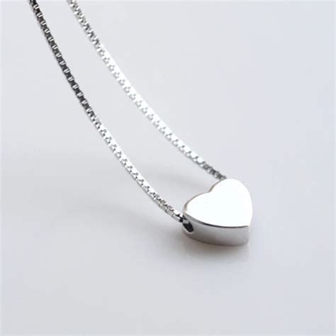 MIESTILO Dainty Love 925 Sterling Silver Heart Shape Pendant Necklace
