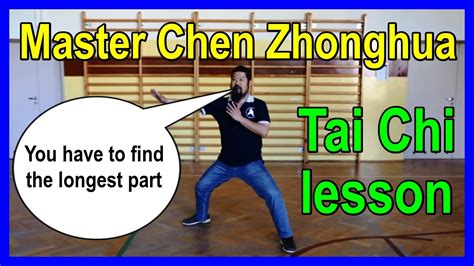 Master Chen Zhonghuas Taiji Lesson Finding And Maintaining The