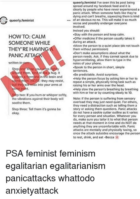 queerly feminist how to calm someone while they re having panic attag written in step on of ike
