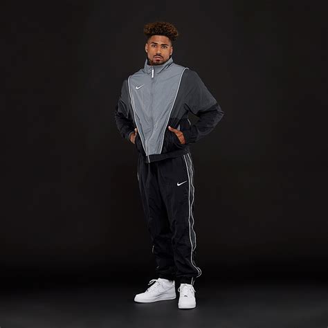Mens Clothing Nike Throwback Tracksuit Cool Grey Tracksuits Pro