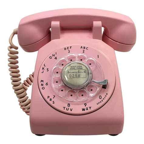 Pink 1964 Date Matched Rotary Dial Desk Phone Chairish