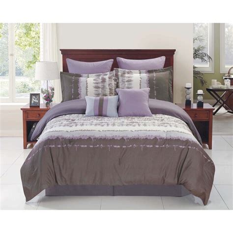 Shop Hudson Grey Purple Reversible Comforter Set Free Shipping Today