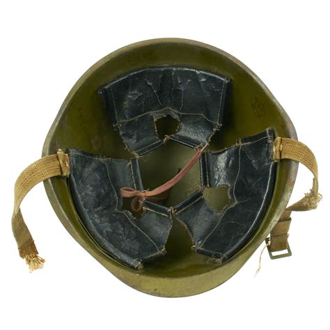 Original Wwii Russian Soviet Ssh 40 Steel Combat Helmet With Soviet Re
