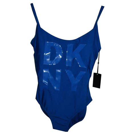Dkny Bathing Suit Blue Elastane Nylon Ref124614 Joli Closet