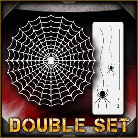Spider Web Set 2 Airbrush Stencil Template Airsick 723810976364 Ebay