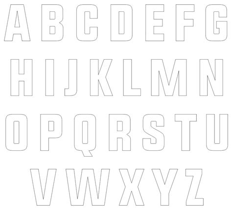 7 Best 4 Inch Alphabet Stencils Printable Printableecom Letter