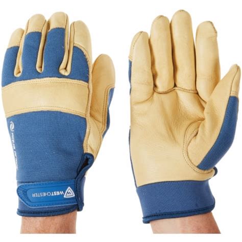 Boss Job Master Aqua Armor Mens Xl Blue And Tan Leather Work Glove B81051 Xl Xl Smiths Food