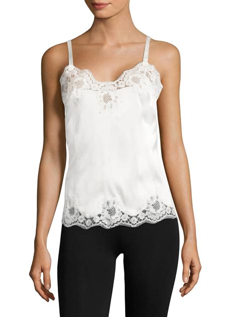 Dolce Gabbana Lace Trimmed Camisole In White Lyst