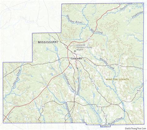 Map Of Winston County Mississippi