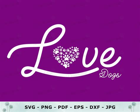 Love Dogs SVG, Dog Lover svg, Girl Shirt, I Love Dogs, Cute Dog Heart