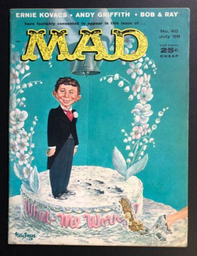 Mad Magazine No 40 July 1958 Fn Nick Meglin Copy Freas Basil
