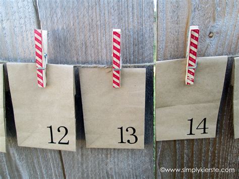 Paper Sack And Clothespin Advent Calendar Diy Advent