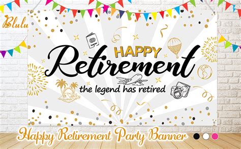 Jan 18, 2021 · this list of 60th birthday party ideas includes themes, activities, and stunning invitation options. Amazon.com: Happy Retirement Party Decorations, Giant ...