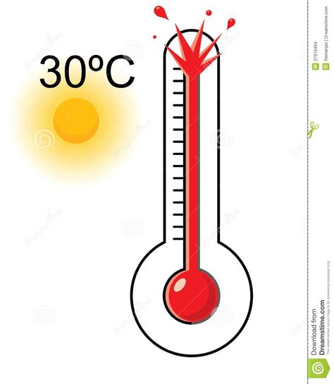Hot Weather Thermometer Stock Illustration Illustration Of High 37919494