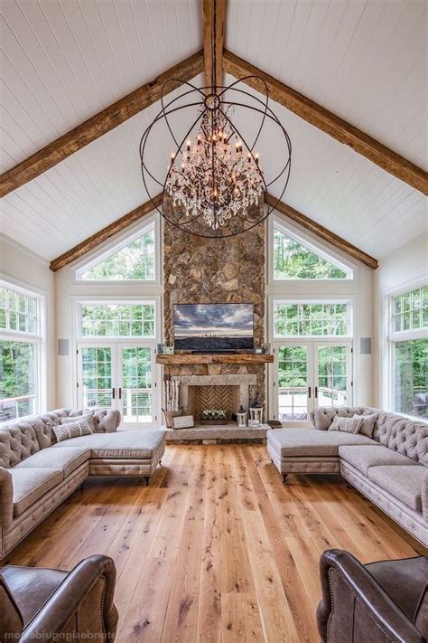 Ceiling beams can make a big difference in the living room and it definitely beats the boring old white ceiling beams also bring textural contrast to a modern space that feels otherwise monotonous. 1001 + ideas for a vaulted ceiling to create an airy ...