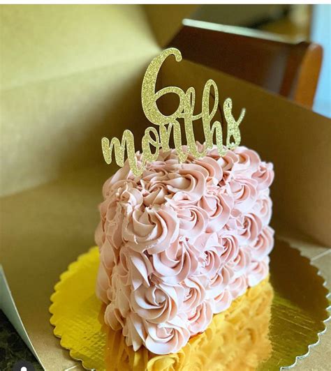 6 Months Cake Topper 12 Birthday Glitter Cake Topper Smash Etsy