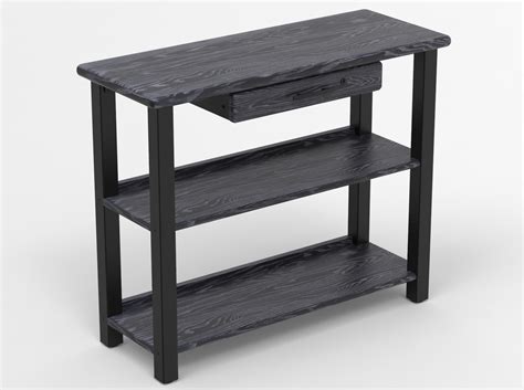 One bookshelf under the desktop provides you with much storage. Bookshelf Table, Cerused Black Oak - Caretta Workspace
