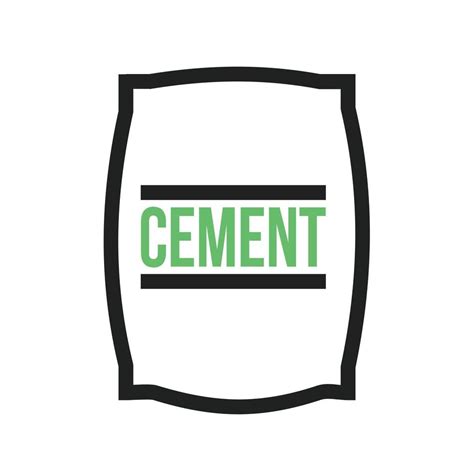 Cement Bag Line Green And Black Icon 9697466 Vector Art At Vecteezy