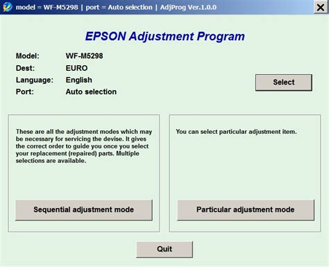 Valve initialization contact point detection error (printer). Epson WorkForce WF-M5298 (EURO) Ver.1.0.0 Service ...
