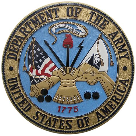 Department Of The Army Seal Podium Plaque