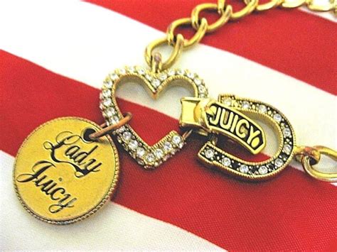 Lady Juicy Couture Charm Bracelet Lady Juicy Love Luck Heart Horseshoe