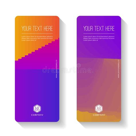 Colorful Gradient Abstract Business Banner Template Vertical Banner