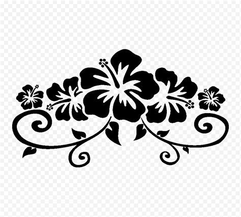 Bunga transparent background png clipart. Flor Blanco Y Negro, Tatuaje, Arte Corporal, Polinesia ...