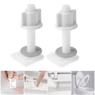 X Mm Plastic Toilet Seat White Hinge Bolt Screws Repair Kits Fitting Screw Ebay