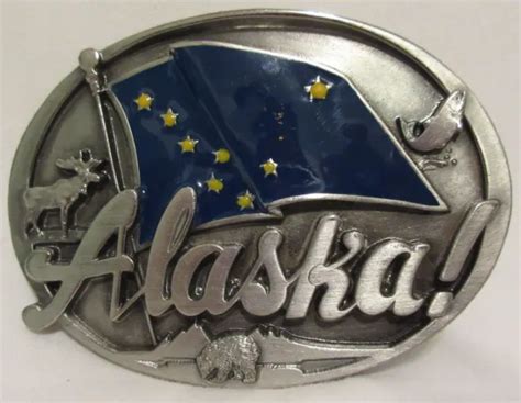Alaska Big Dipper North Star Sky State Flag 1986 Jandh Vintage Belt
