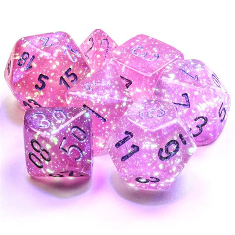 16mm 7 Die Polyhedral Dice Set Chessex Borealis Luminary Etsy