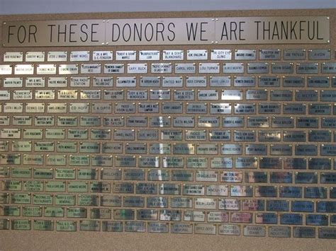 Donation Wall A Tribute To Generous Donors