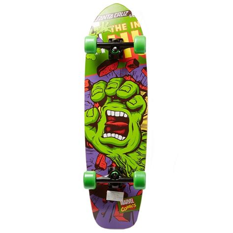 Santa Cruz Marvel Hulk Hand Cruiser Skateboard Complete Evo Outlet