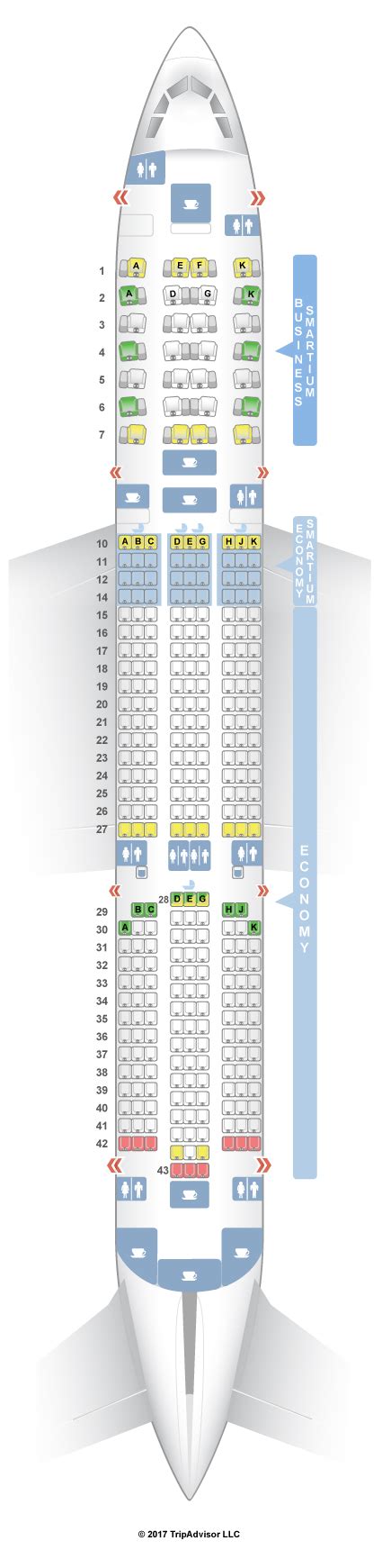 Cathay Pacific Airbus A359 Jet Seating Plan