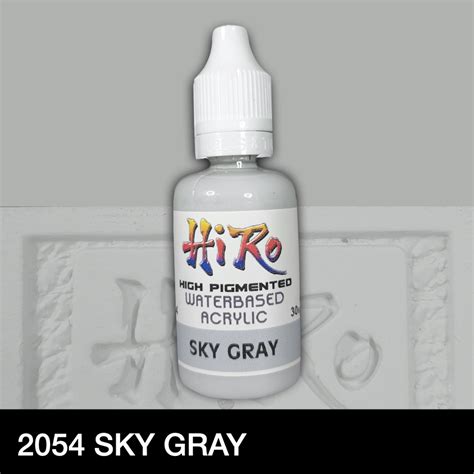 White Light Gray Colors By Hiro Paints Waterbased Acrylic Hobby Paint