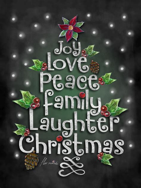 Art Prints Lifestyle Life Quotes Chalkboard Christmas Joy Love Peace Poster Hub