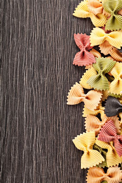 Multicolored Italian Pasta Background By Olha Klein On Creativemarket